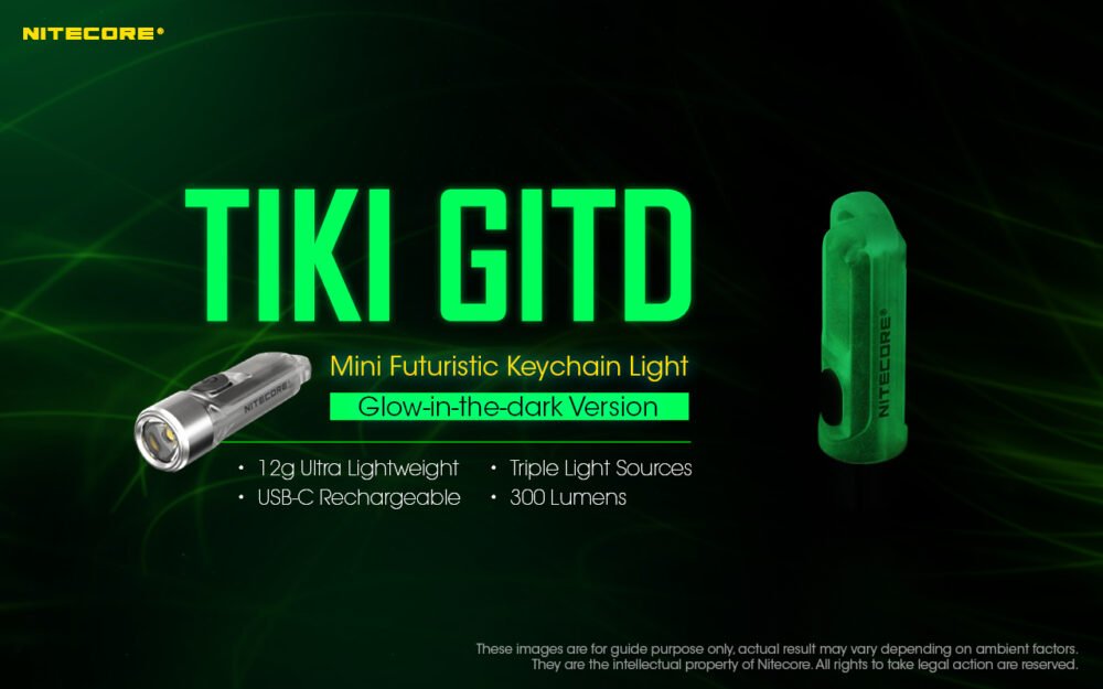 Nitecore TIKI GITD UV Keychain Flashlight – Model TIKI
