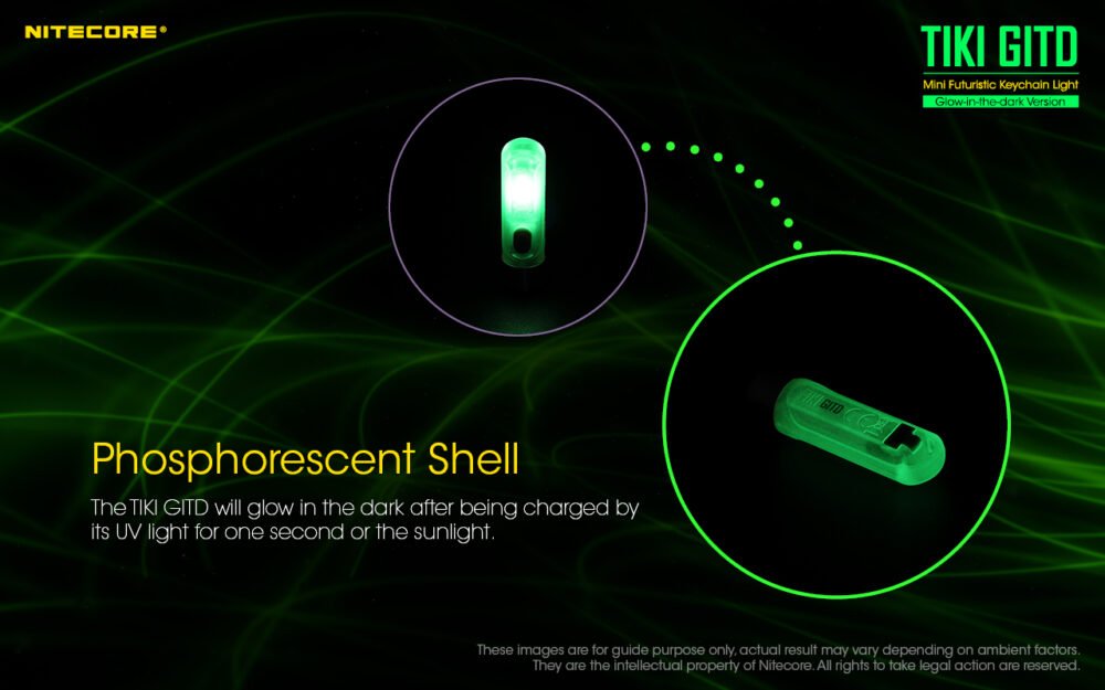 Nitecore TIKI GITD UV Keychain Flashlight – Model TIKI