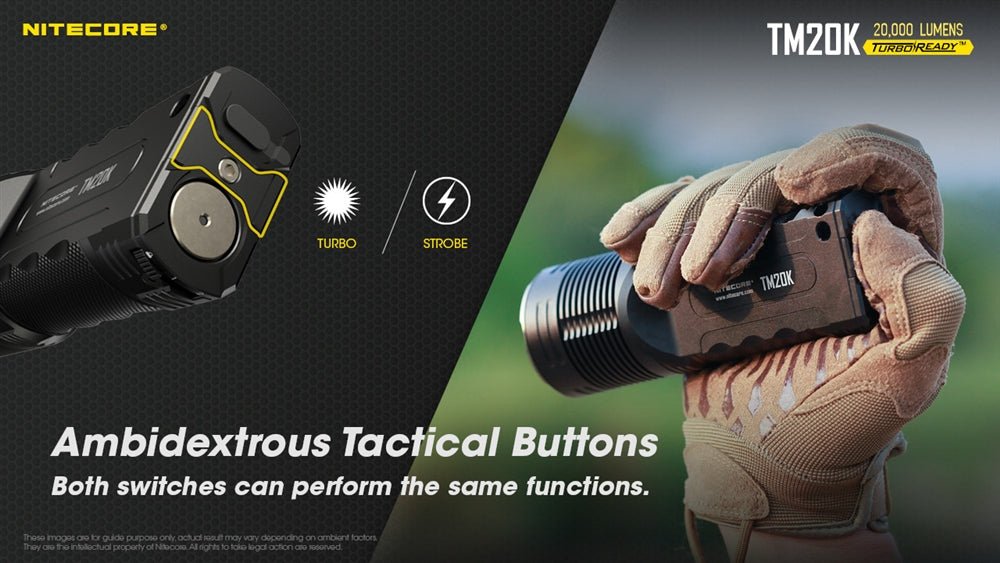 Nitecore TM20K Rechargeable Tactical Flashlight – Model TM20K