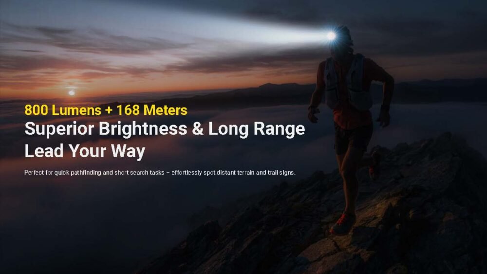 Nitecore Headlamp UT27 Dual Beam Lightweight Trail Running  – Model UT27 (Yellow)