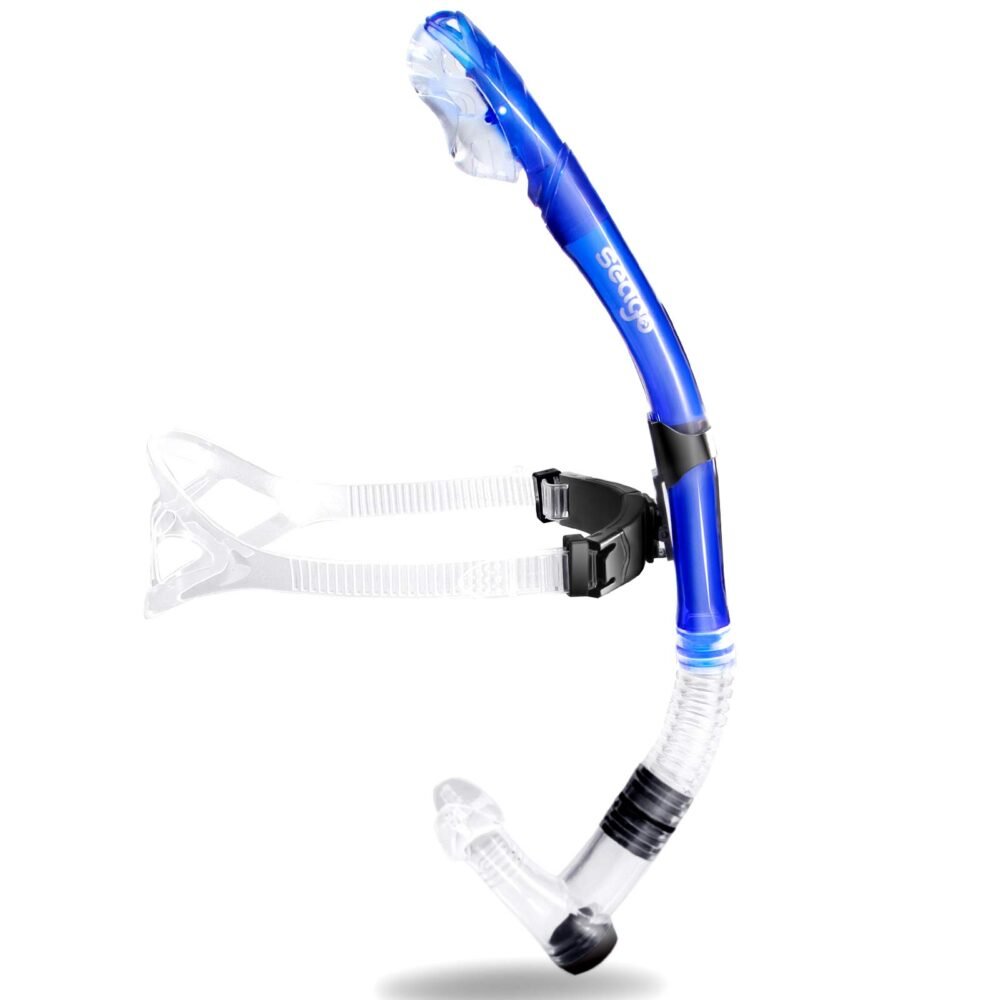 Swim Snorkel for Lap Training - Centre-Mount with One-Way Purge Valve