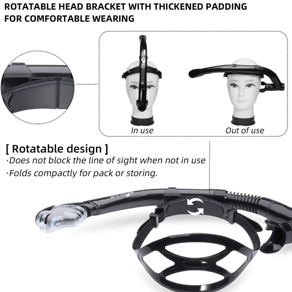 Swim Snorkel for Lap Training - Centre-Mount with One-Way Purge Valve