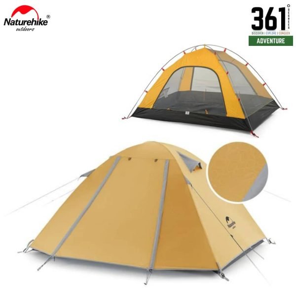 Naturehike P Series UV-Proof Embossed Tent – Dead Leaf Yellow / 2-Person