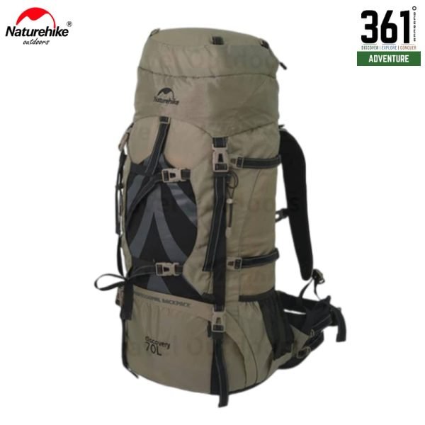 Naturehike 70L + 5L Hiking Backpack - Beige