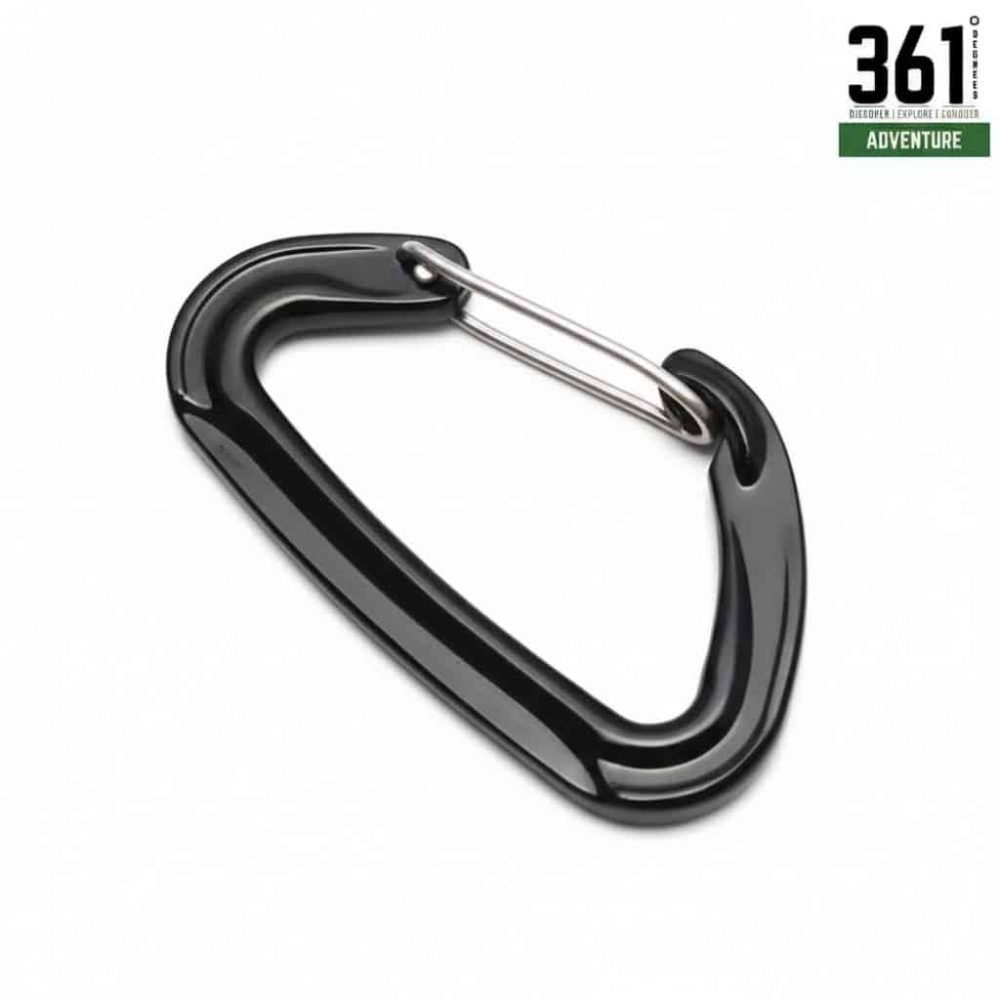 Aluminium Spring Clip Carabiner - Red (Gear Clip, Not for Climbing)