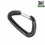 Red aluminium spring clip carabiner