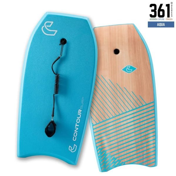 Contour Surf Ripple EPS 39 in Bodyboard with Coiled Wrist Leash