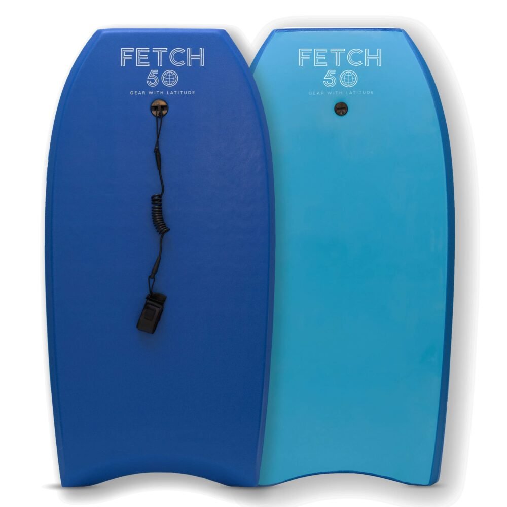 Fetch 50 Performance Bodyboard 40 in - Navy Blue with Coiled Leash