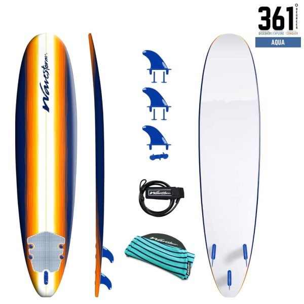 Wavestorm Classic 8 ft Soft-Top Surfboard - EPS Core, 3-Stringer