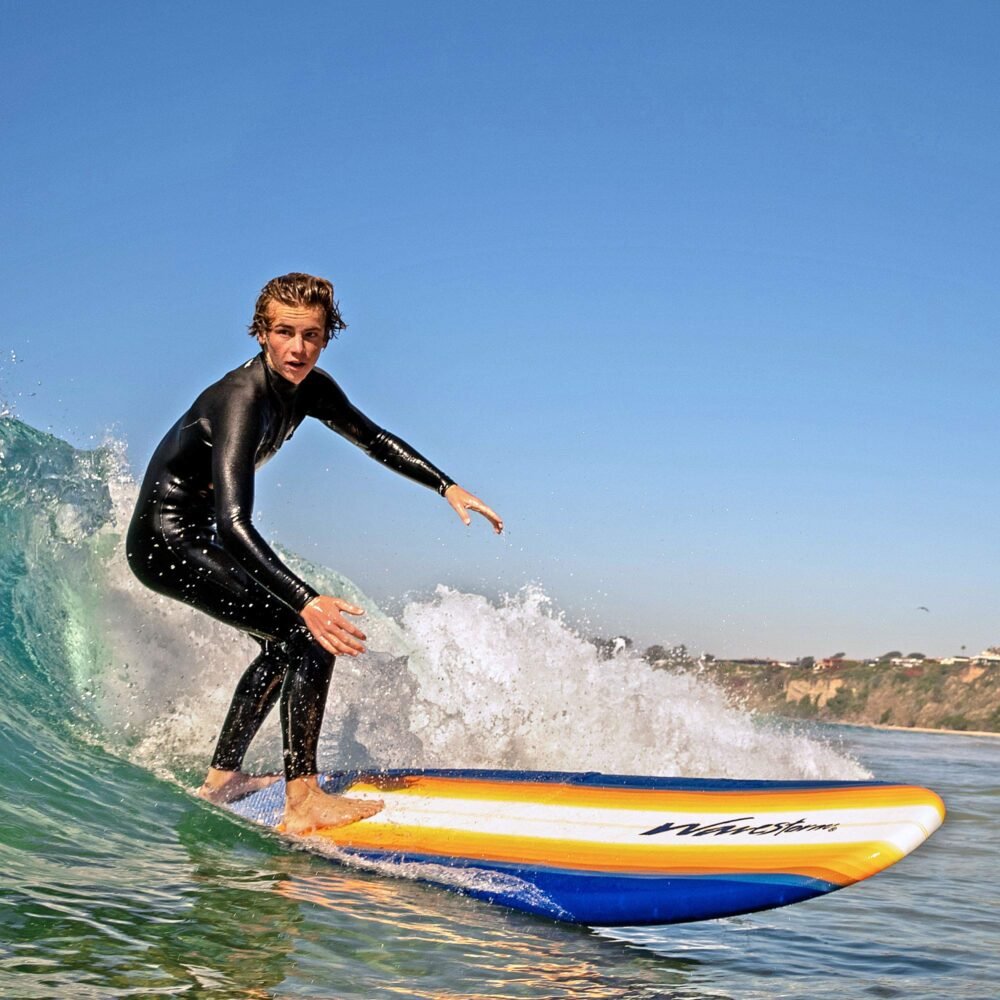 Wavestorm Classic 8 ft Soft-Top Surfboard - EPS Core, 3-Stringer