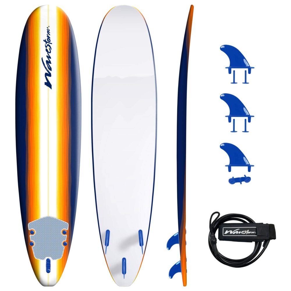 Wavestorm Classic 8 ft Soft-Top Surfboard - EPS Core, 3-Stringer