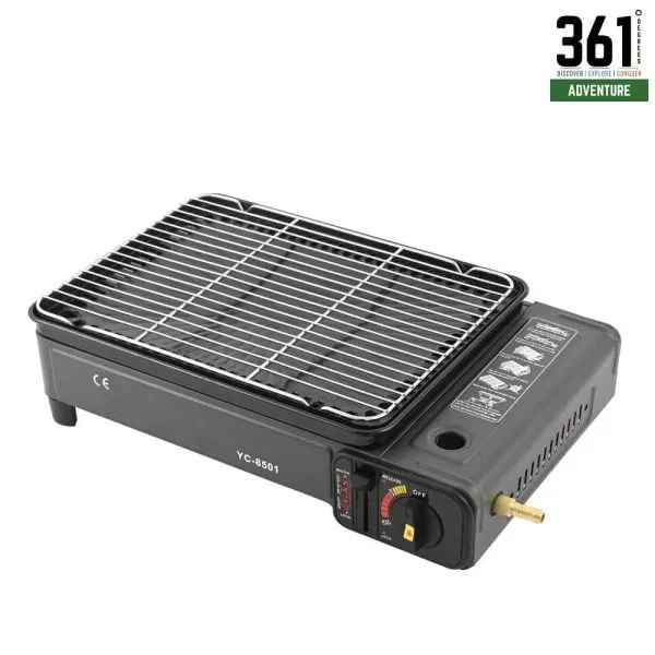 Portable Gas BBQ Camping Grill Set – Suitcase Style Dual Fuel Outdoor Grill