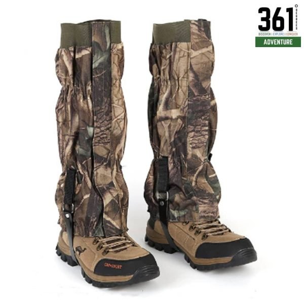 Camo Waterproof Hunting Leg Gaiters with Replaceable Instep Straps