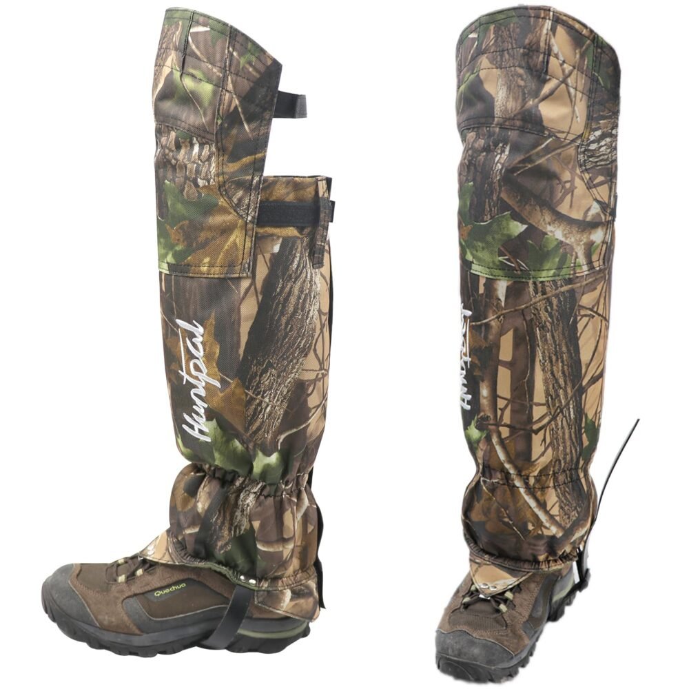 Camo Waterproof Hunting Leg Gaiters with Replaceable Instep Straps