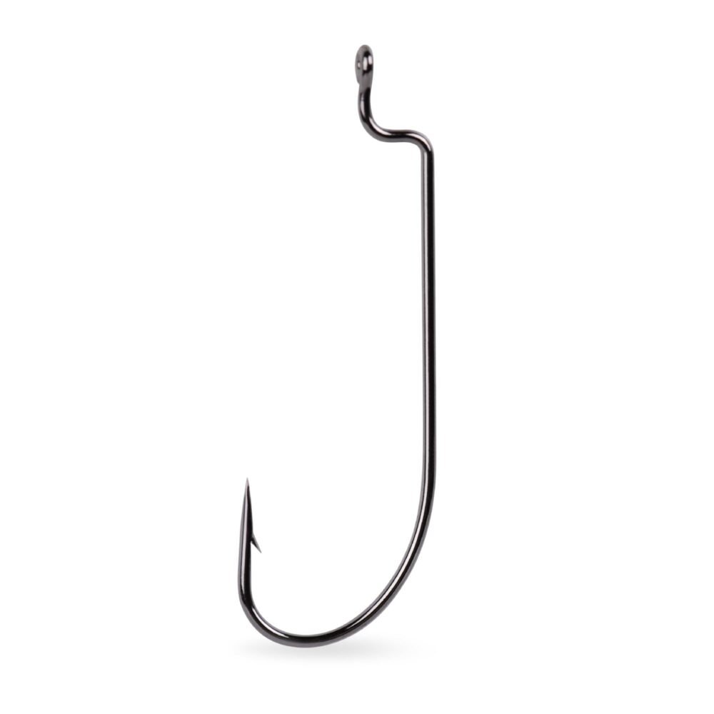 Mustad Offset Worm Hook (39121NP) - 1X Fine, Z-Lock Shoulder