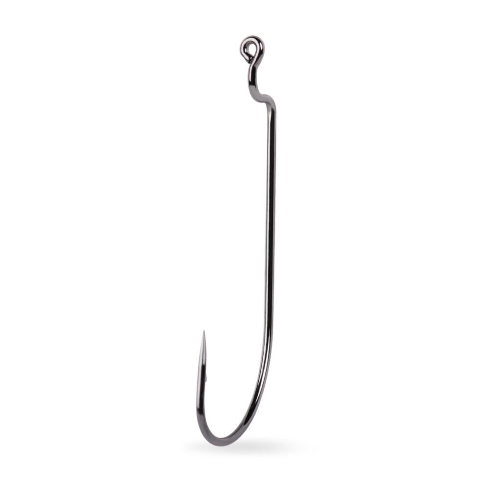 Mustad Offset Worm Hook (39121NP) - 1X Fine, Z-Lock Shoulder