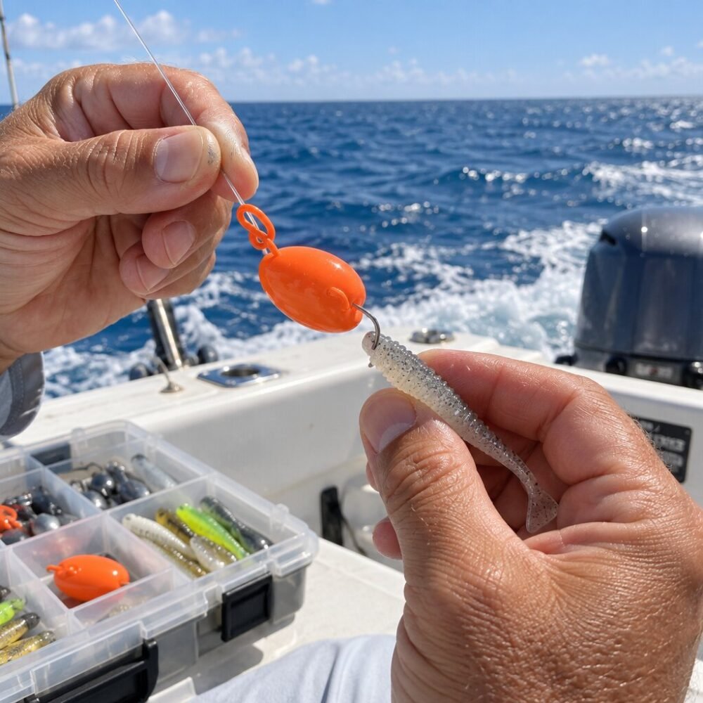 Red Lead Quick-Release Jig Head Weight