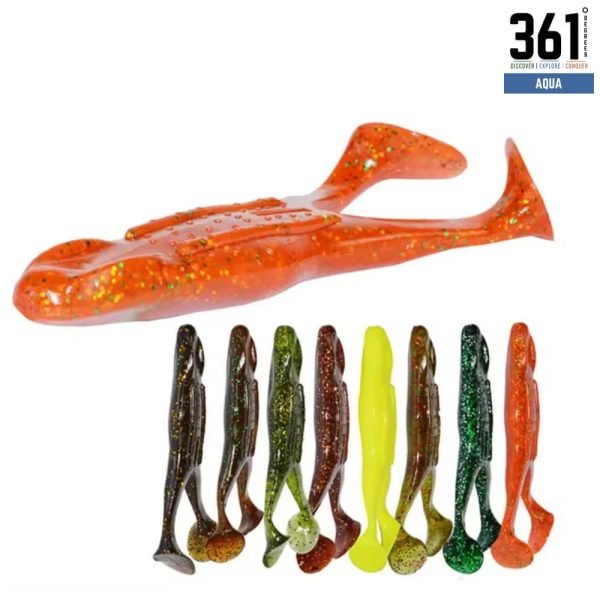 Silicone Frog Fishing Lures – 10.5cm / 12g Soft Topwater Lures with 3D Eyes