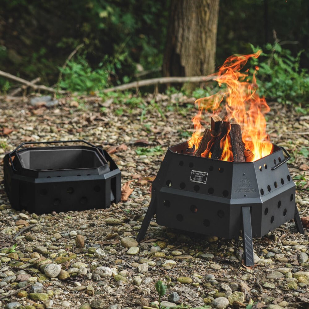 CARGO CONTAINER Fire Pit Max - Folding 430 Stainless Fire Pit