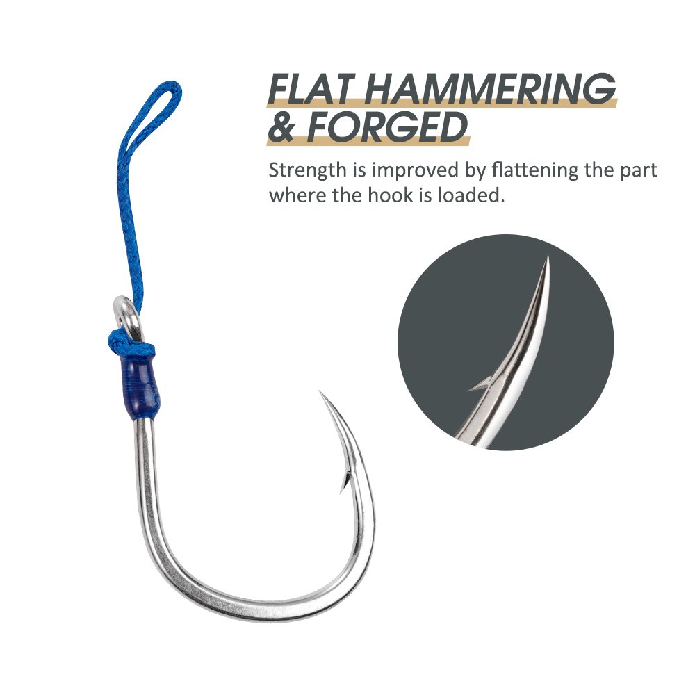 Noeby 8062-5X Single HD Assist Hook - Pre-Tied, Heavy Duty