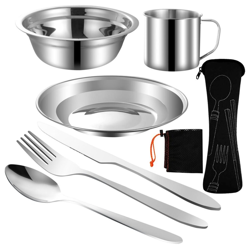 Outdoor Camping Cutlery Set for 1 Person
