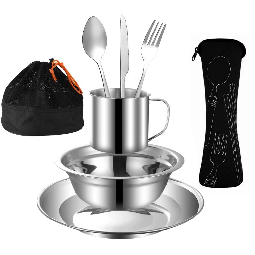 Outdoor Camping Cutlery Set for 1 Person