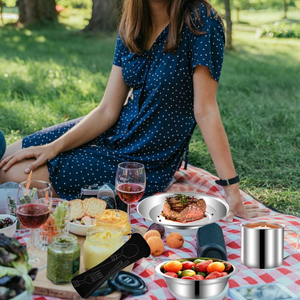 Outdoor Camping Cutlery Set for 1 Person