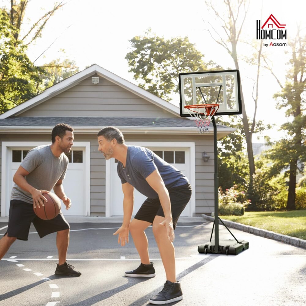 Portable 10 ft Basketball Hoop Set - Adjustable Freestanding Stand with Wheels