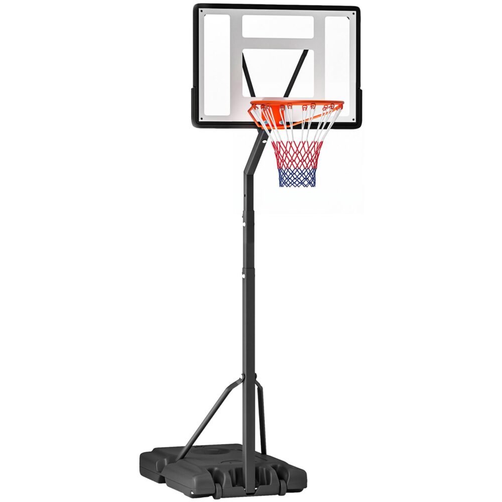 Portable 10 ft Basketball Hoop Set - Adjustable Freestanding Stand with Wheels