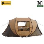 Chanodug quick-opening 6 person tent in brown, 361 Degrees Tanzania
