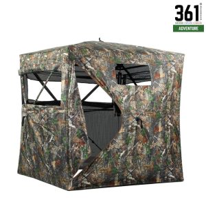 270° See-Through Hunting Blind – Pop-Up Camouflage Ground Hide