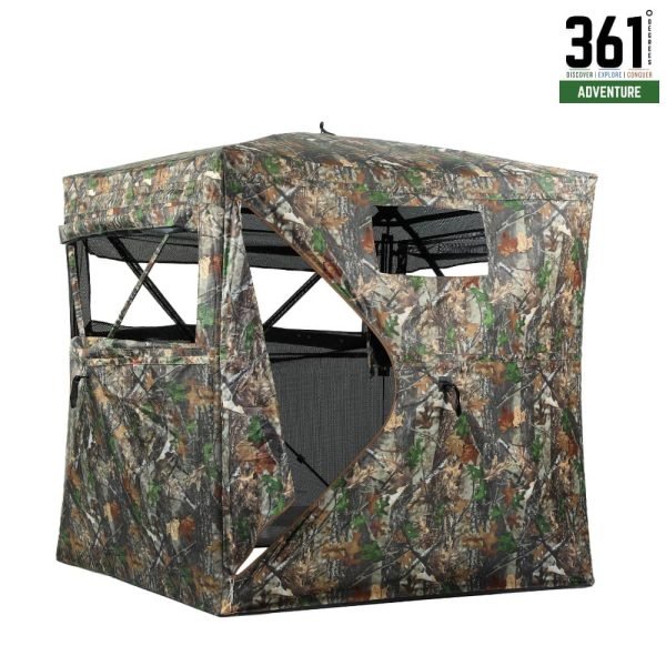 270° See-Through Hunting Blind – Pop-Up Camouflage Ground Hide