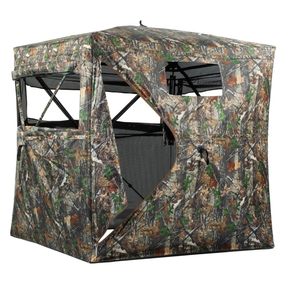 270° See-Through Hunting Blind – Pop-Up Camouflage Ground Hide