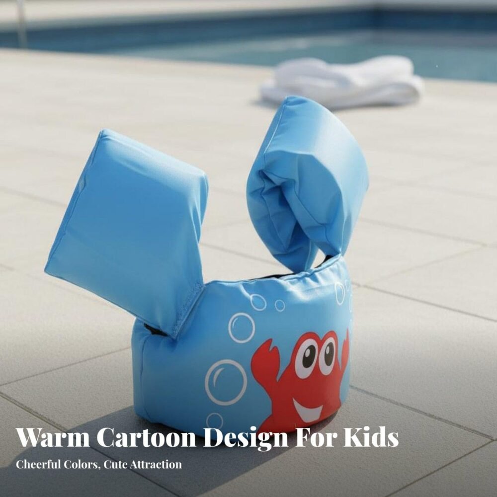 Kids Swimming Float Vest - Adjustable Training Jacket with Arm Bands