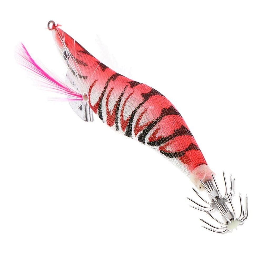 Luminous Squid Jig - Artificial Shrimp Lure with Glow Tail