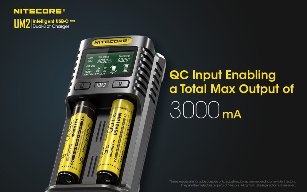 Nitecore UM2 Intelligent USB Dual-Slot Battery Charger