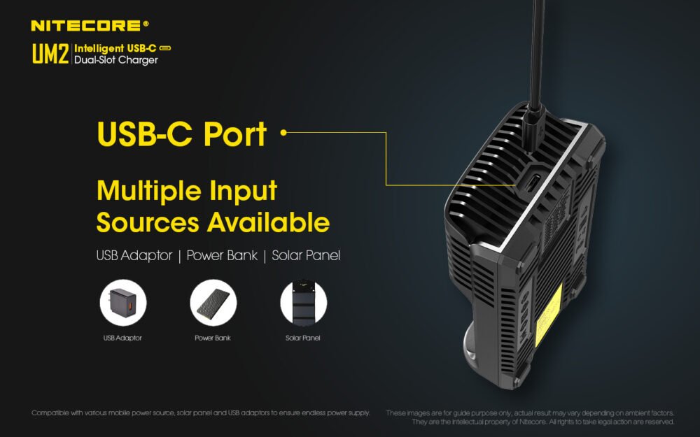 Nitecore UM2 Intelligent USB Dual-Slot Battery Charger