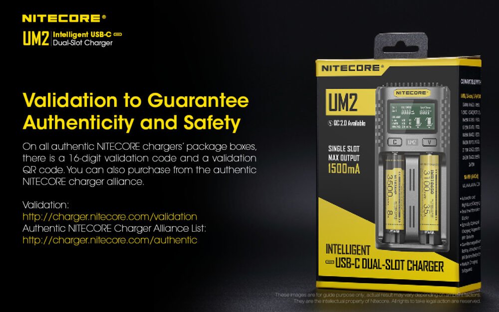 Nitecore UM2 Intelligent USB Dual-Slot Battery Charger