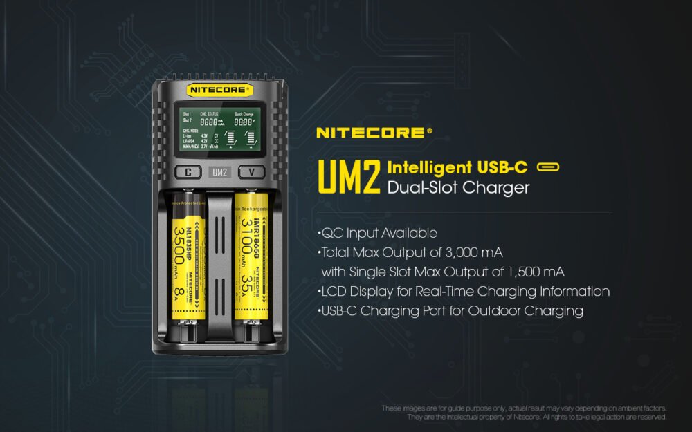 Nitecore UM2 Intelligent USB Dual-Slot Battery Charger