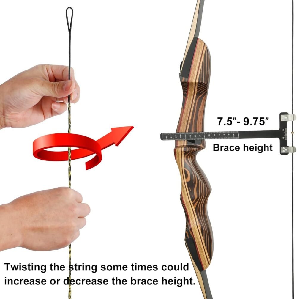Replacement Recurve Bow String - Low-Stretch Synthetic