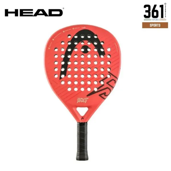 HEAD BOLT 2026 Padel Racket – 350g Red/Black