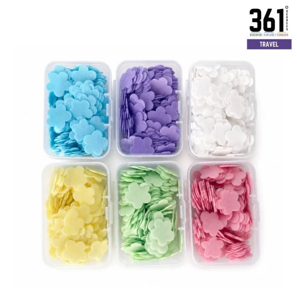 Portable Disposable Petal Hand Wash Soap Sheets - 6 Pack (600pcs)