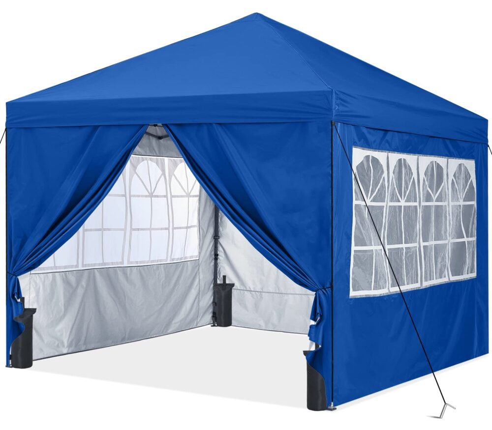 3×3m Lightweight Event Gazebo - Blue with Sides