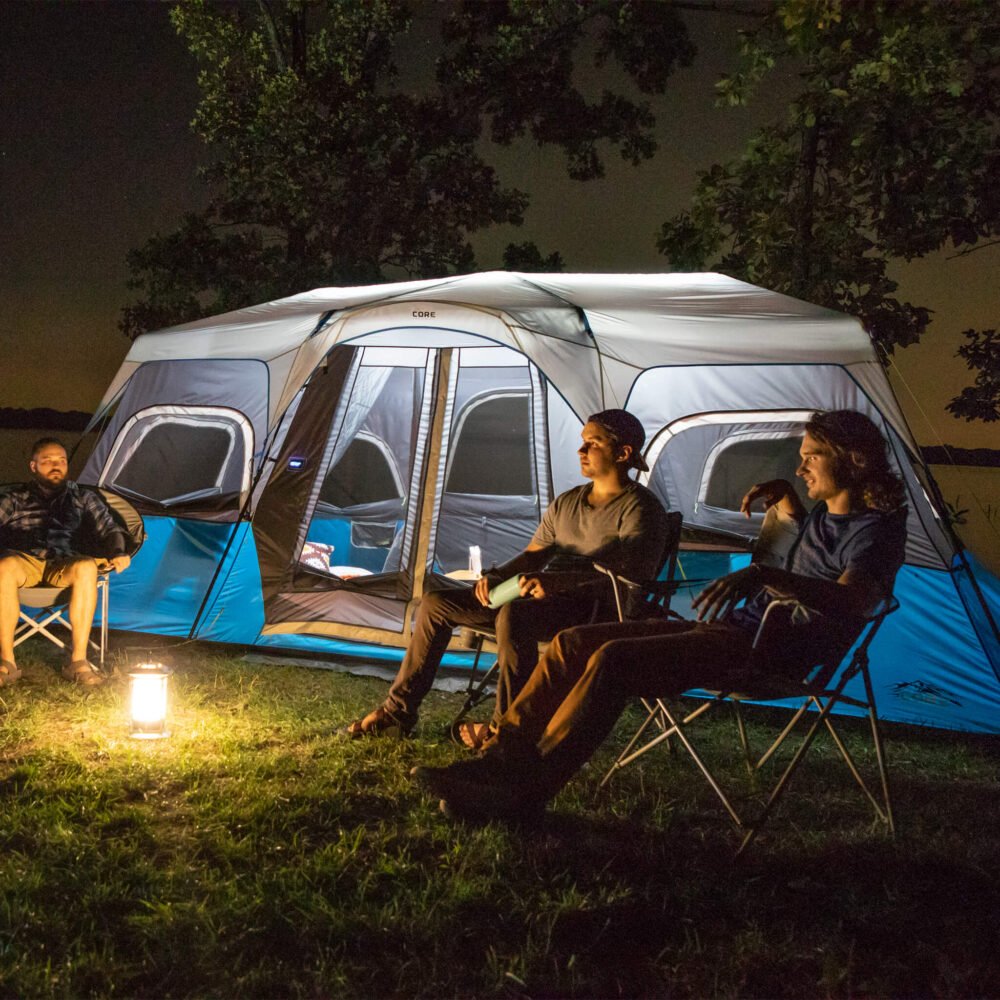 CORE 12 Person Lighted Instant Cabin Tent 18' x 10' – Model 40064