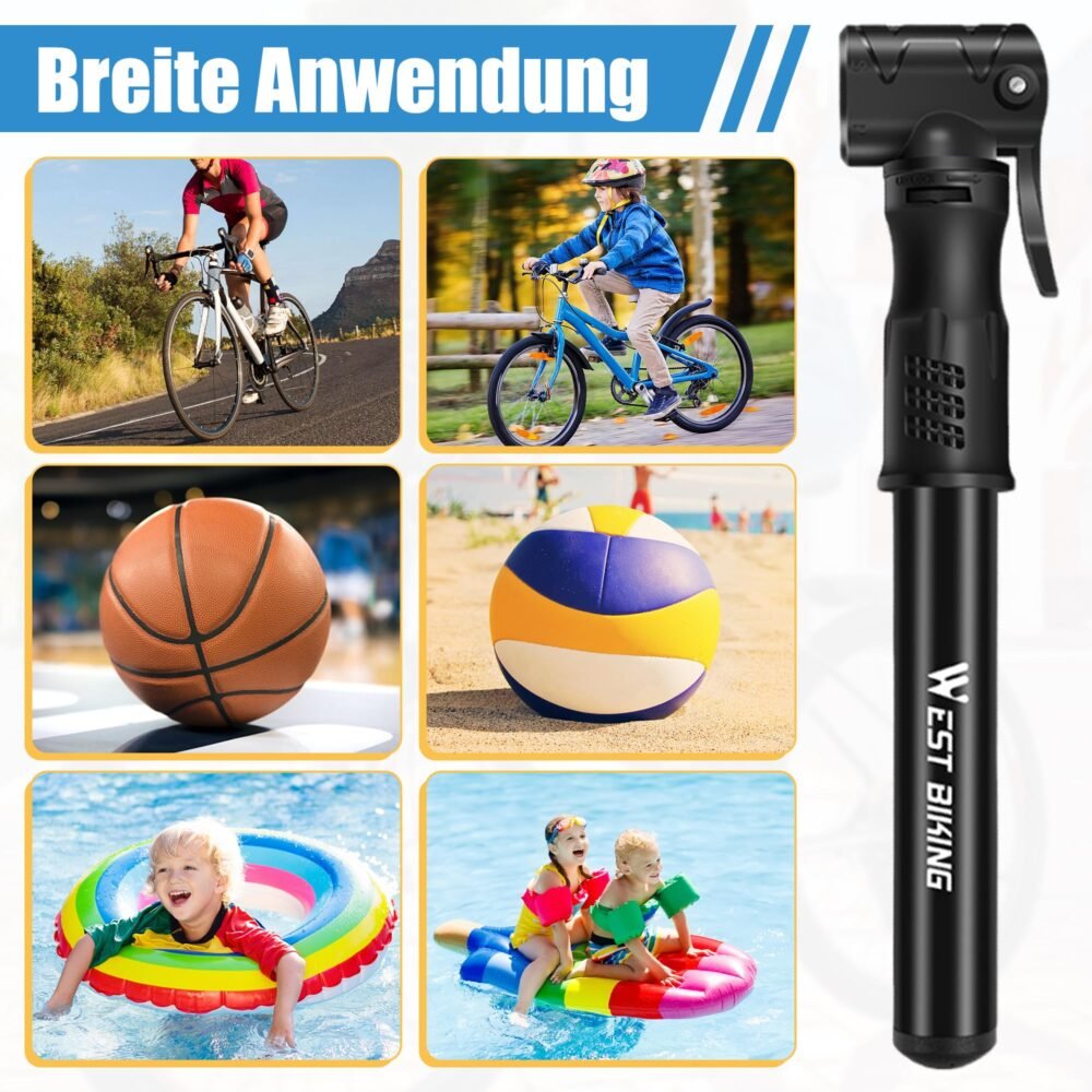 Mini Bicycle Pump – Aluminum Alloy Portable Bike Tyre Pump for Presta & Schrader Valves